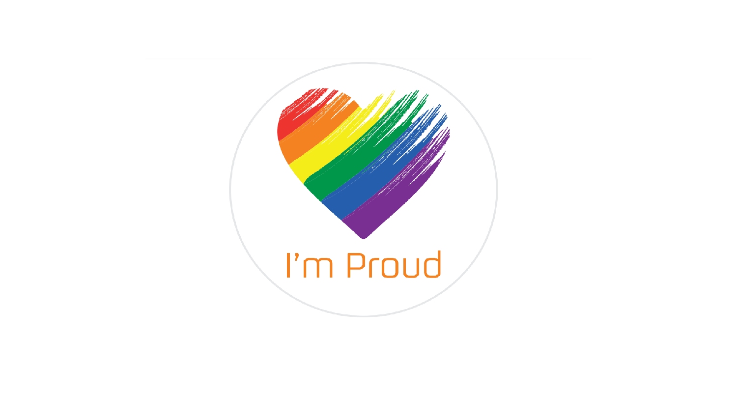 I'm proud rainbow heart